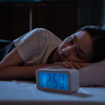 Young woman suffering from insomnia