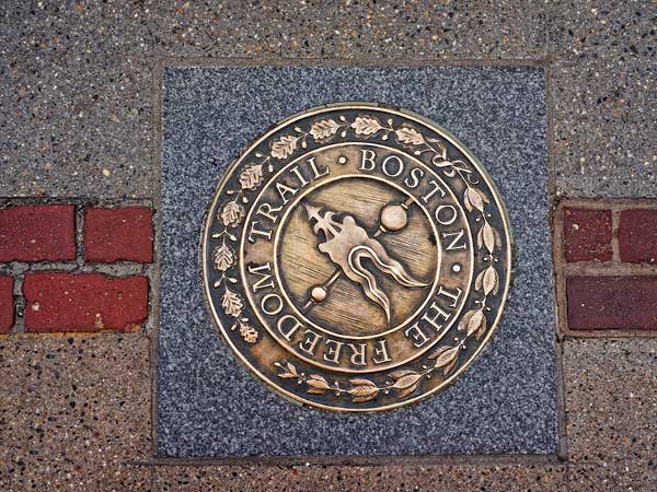 a marker for the Freedom Trail