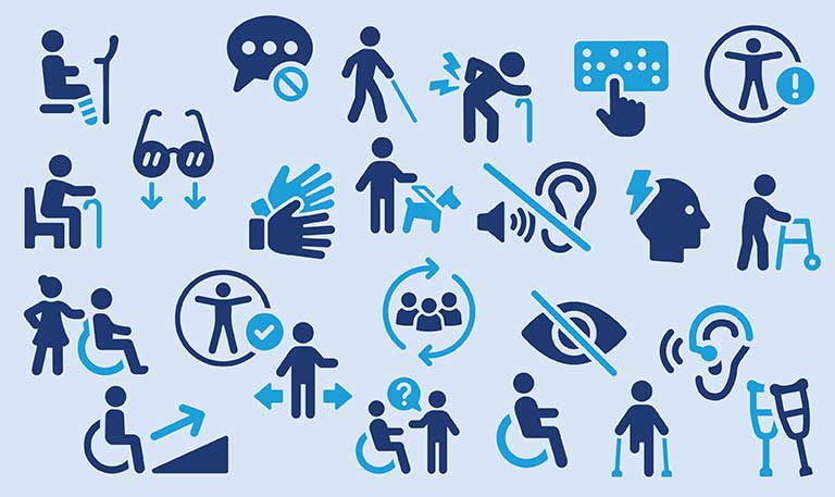 aaccessibility icons on a background