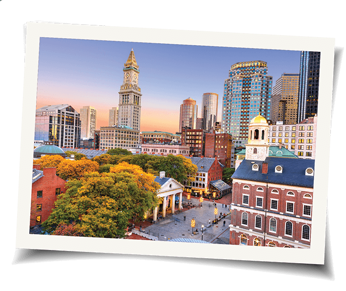 Buildings and trees in Boston