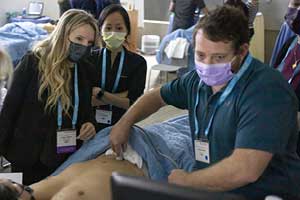 Learners at an ultrasonography course.